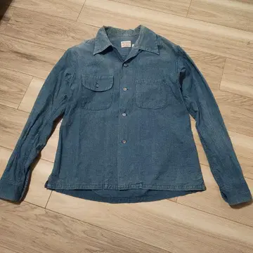 아나크로노옴 오픈 카라 셔츠 인디고