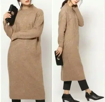 밴야드 스톰 케이블 니트 원피스