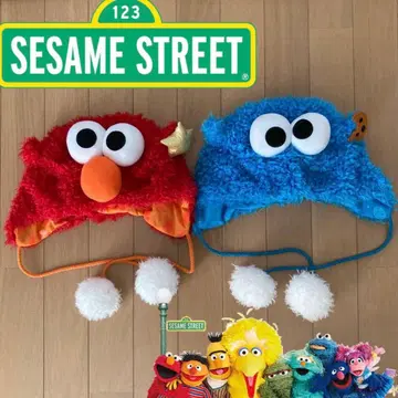 세서미 스트릿 엘모 쿠키 몬스터 모자