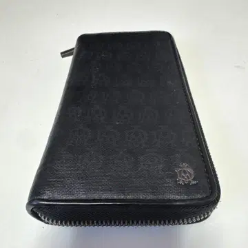 dunhill 던힐 윈저 라운드 지퍼 장지갑 가죽 블랙