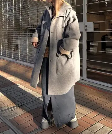 NOBLE 구매 SYSTEM/시스템 후디드 오버 코트 완판