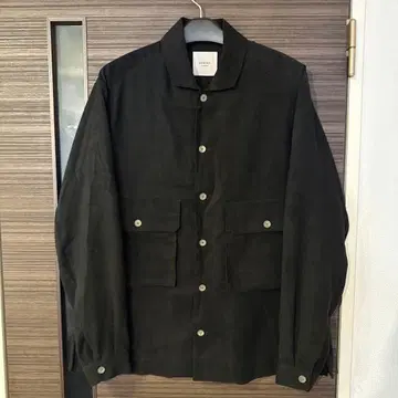 EDIFICE LA BOUCLE 페이크 스웨이드 셔츠 블루종