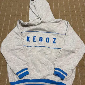KEBOZ 후드 부착 후드티 그레이/블루