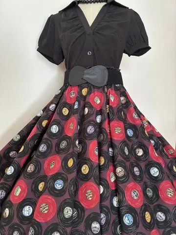 레코드 패턴 50's 스타일 올디스 로큰롤 50년대 피프티즈