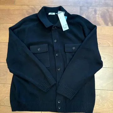 uniqlo u 라무 니트 자켓 블랙 OVY