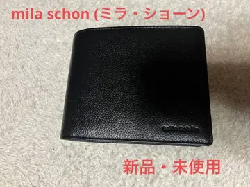 mila schon (밀라숀) 블랙 가죽 접이식 지갑