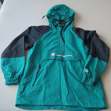 CHAMPION 챔피온 아노락 후드티 M 사이즈 에메랄드 블랙