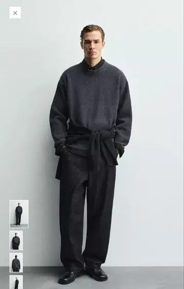ZARA 텍스처 니트 셔닐 스웨터 M 사이즈