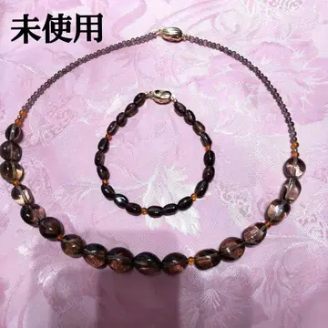 [미사용] GSTV 스모키 쿼츠 목걸이 & 팔찌