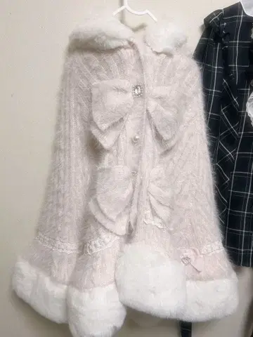 LIZLISA 더블 리본 판초