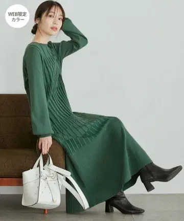 새상품 [ VIS ] 랜덤 리브 머메이드 니트 원피스 web 한정 컬러