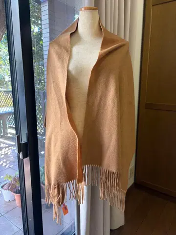 캐시미어 100% 중형 스톨 카멜색 50 x 159 203g