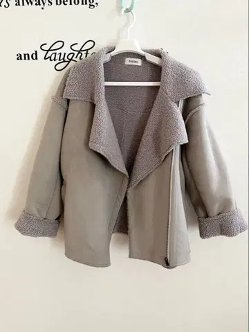 SNIDEL 보아 라이더 자켓 라이트 그레이