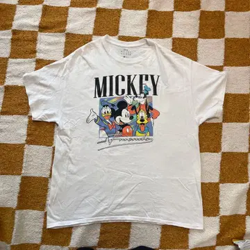 디즈니 빈티지 티셔츠 미키 도날드 구제 의류 XL