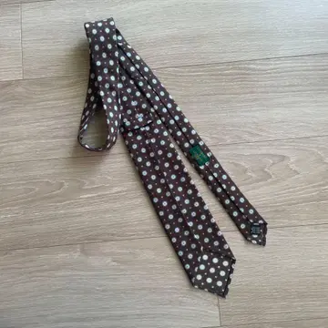 ETRO 브라운 도트 무늬 넥타이