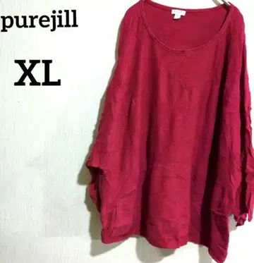 purejill 빨간색 린넨 긴팔 셔츠 [ XL ]