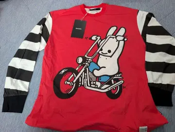 토끼 커스텀 바이크 롱 슬리브 티셔츠