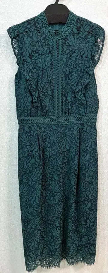 ROSSO 배색 레이스 코쿤 드레스