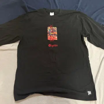 birdog Gizotsu 그래픽 긴팔 T셔츠 블랙