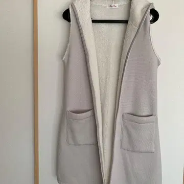 후드 부착 롱 베스트