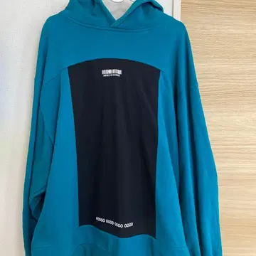 SHAREEF 터콰이즈 후드 부착 후드티