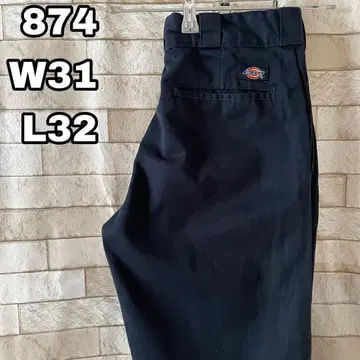 디키즈 874 워크 팬츠 자수 로고 네이비 31 x 32