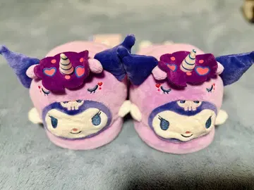 [ 신규 경품 ] 슈가후와 카루~세루 봉제 인형 슬리퍼 쿠로미 산리오