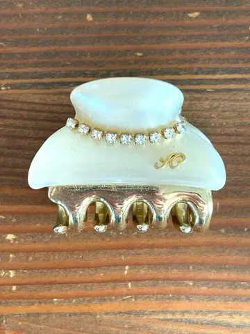 ACCA 화이트 스톤 클립 헤어 액세서리