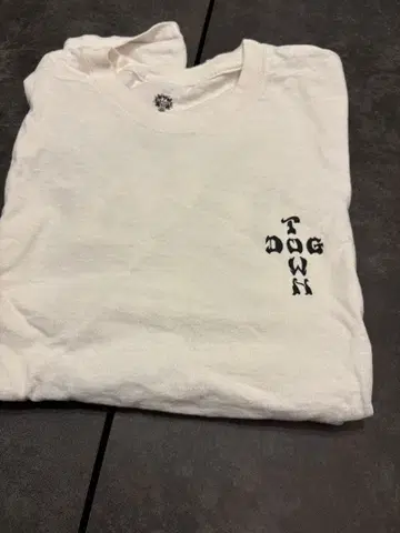 화이트 T셔츠 L사이즈 DOWN프린트