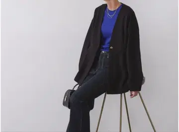 opaque. 페플럼 가디건 블랙 M 사이즈