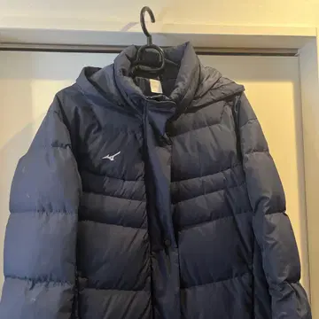 Mizuno 네이비 롱 다운 자켓