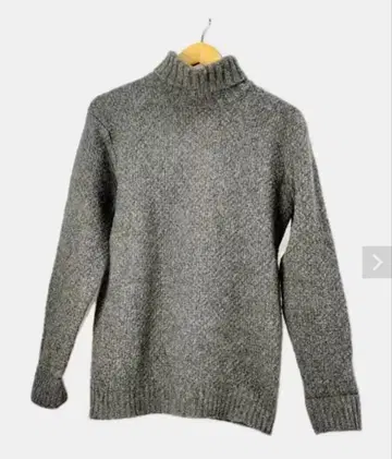 오늘 한정 BEAMS 케이블 그레이 터틀넥 스웨터 M