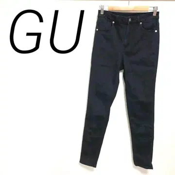 GU 여성용 블랙 스키니 데님 M 신축성 포켓 캐주얼