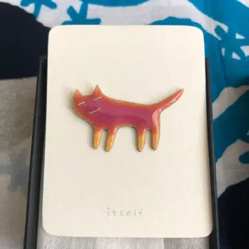 itself 고양이 브로치 칠보 세공 미사용 새상품