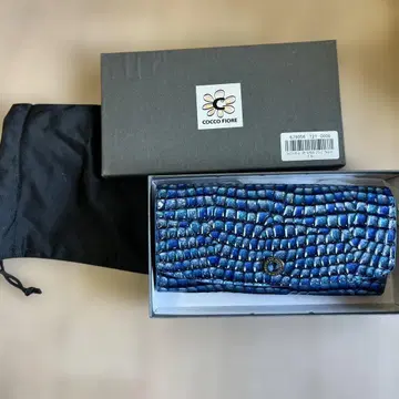 COCCO FIORE 블루 장지갑