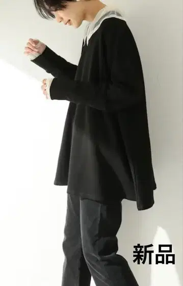 새상품 JOURNAL STANDARD 플레어 튜닉 롱 T셔츠 블랙