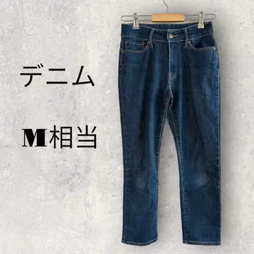 데님 팬츠 청바지 M 상당 캐주얼 심플 인디고