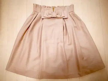 anatelier bonmarche 리본 포함 베이지 플레어 스커트