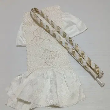 A3 오비 장식 천, 허리띠 세트 화이트 계열 금채