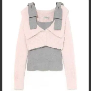 BUBBLES 숄더 리본 앙상블 핑크