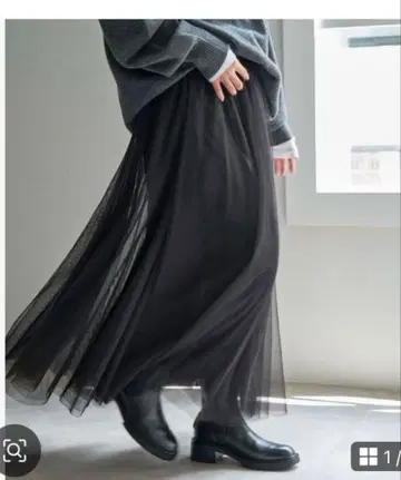 Spick and Span 스픽 앤 스팬 샤샤 스커트 블랙 38