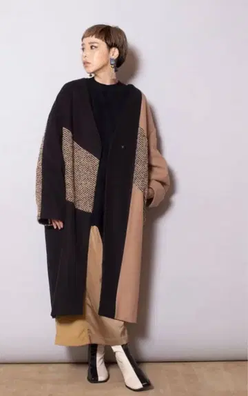 미사용 오즈모시스 코쿤 절개 코트