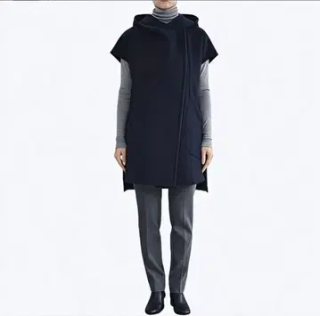 PUPULA 푸플라 울 플리스 후디 베스트 코트