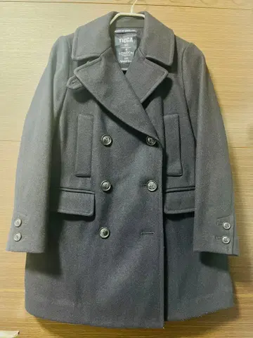 TICCA 네이비 더블 브레스트 피 코트