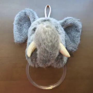 [타월 걸이] 코끼리 머리 봉제 인형 그레이