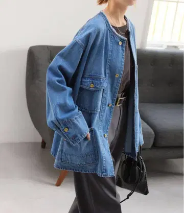 데님 자켓 오버 사이즈