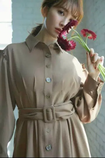 herlipto 셔츠 원피스 그레이 M 사이즈