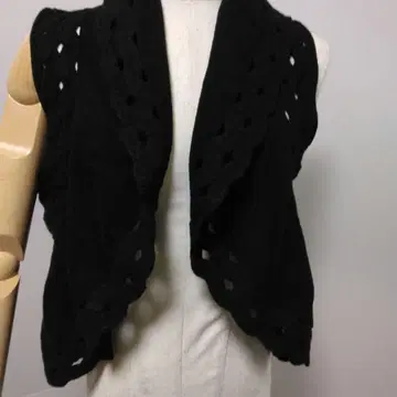 히로코비스 블랙 가디건풍 베스트