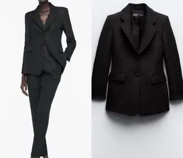 새상품급 ZARA 자카드 블레이저 자켓 일본 S~M 상당