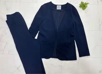 M 나노 유니버스 노카라 자켓 팬츠 셋업 포멀 네이비